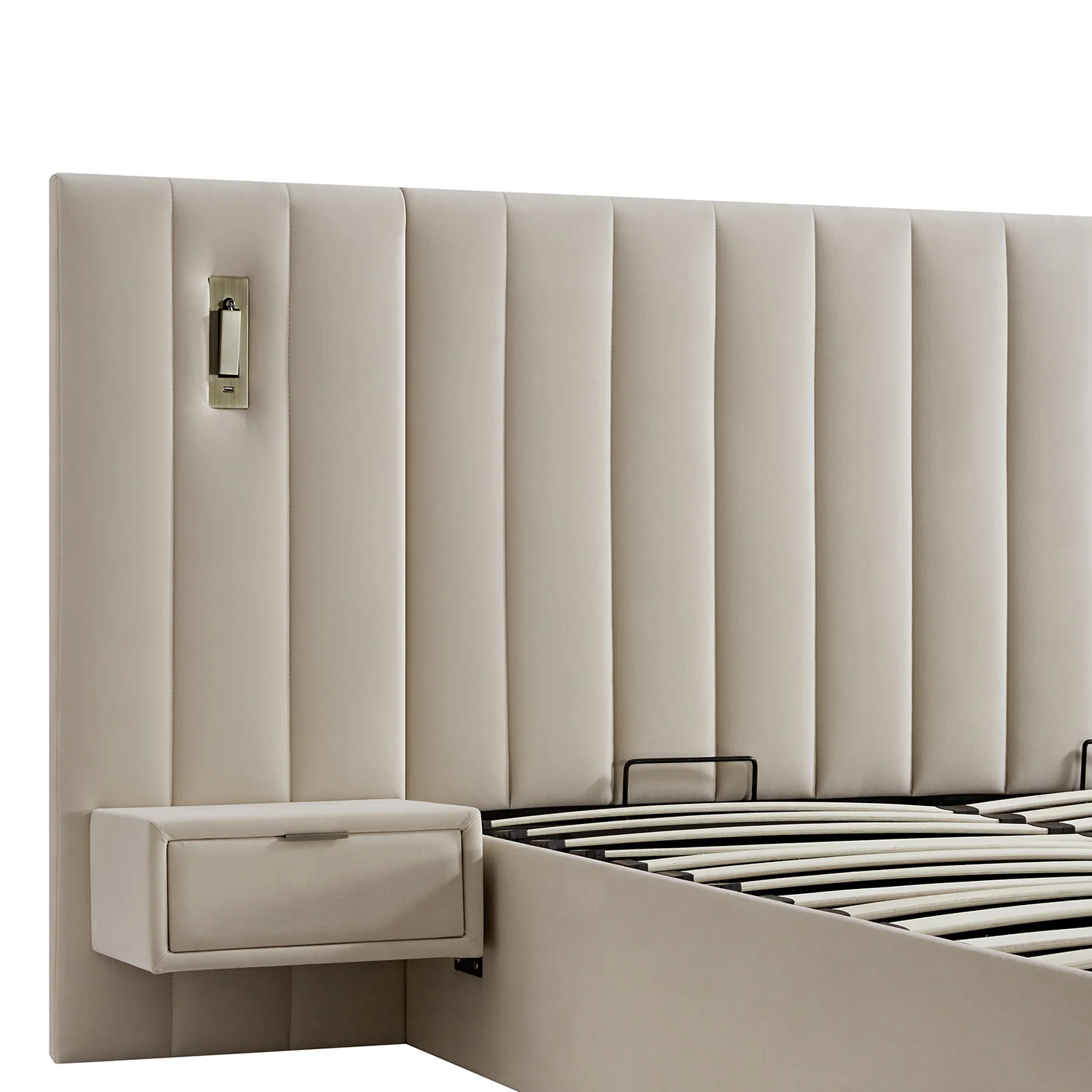 Tremezzo Oversized Ottoman Storage Bed, Champagne Velvet - Image 18