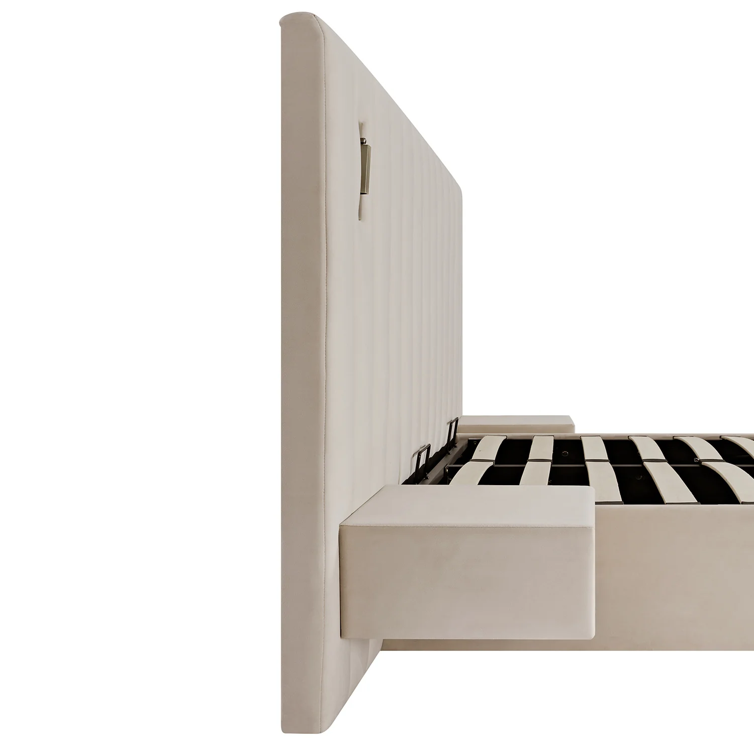 Tremezzo Oversized Ottoman Storage Bed, Champagne Velvet - Image 21