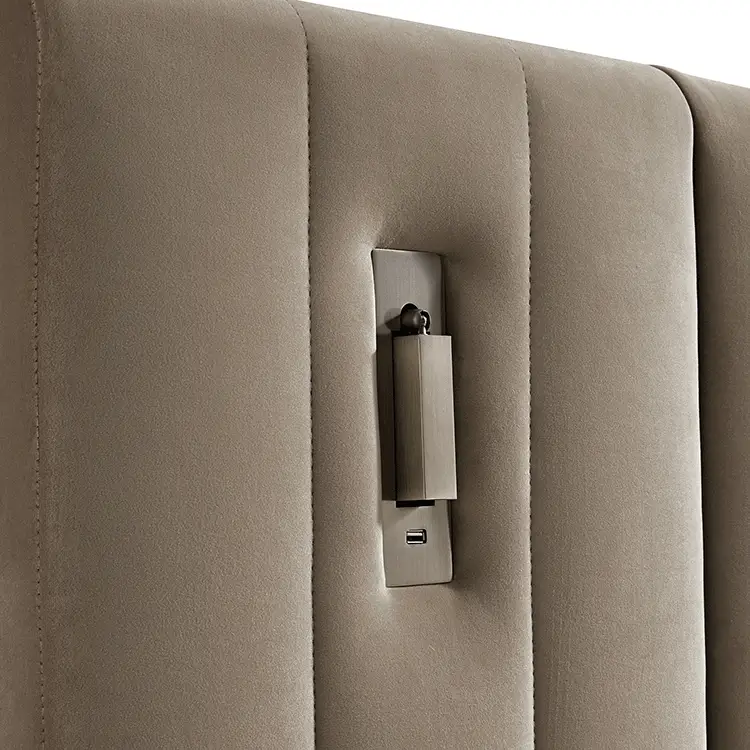 Tremezzo Oversized Ottoman Storage Bed, Taupe Velvet - Image 15