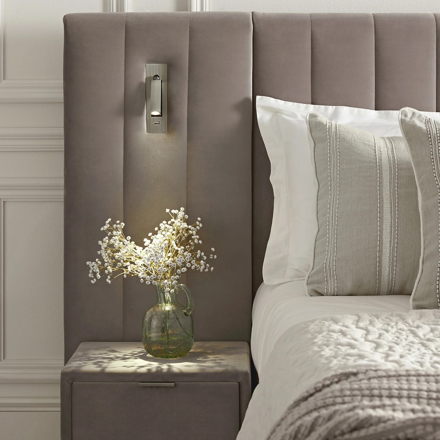 Tremezzo Oversized Ottoman Storage Bed, Taupe Velvet - Image 4