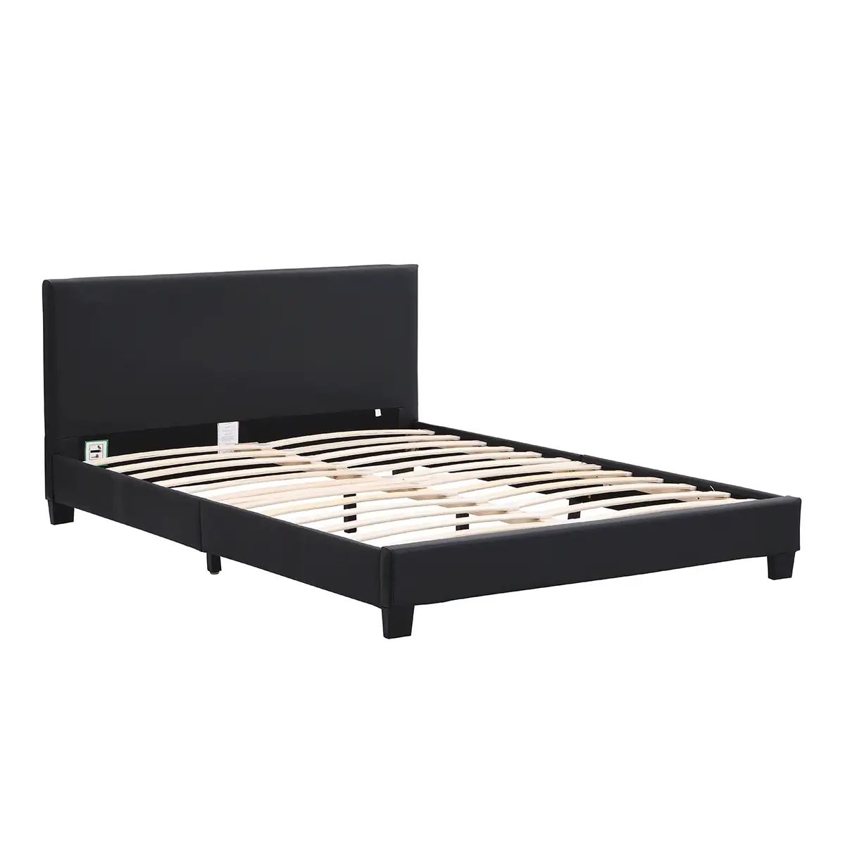 URSA Black PU Leather Bed Frame with LED on Footend - Image 5