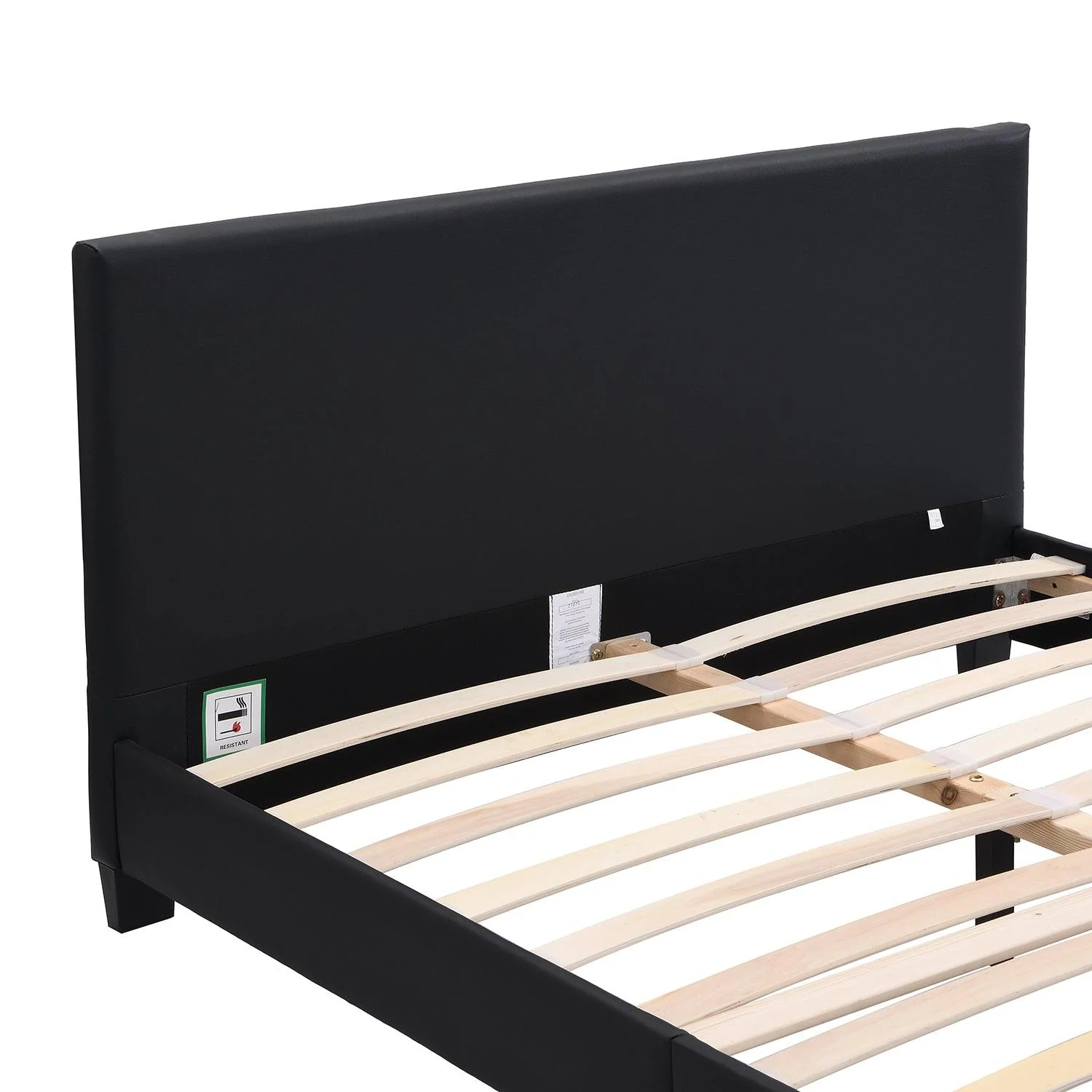 URSA Black PU Leather Bed Frame with LED on Footend - Image 7