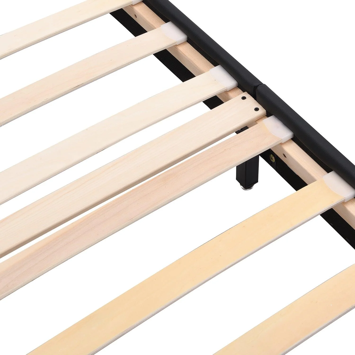 URSA Black PU Leather Bed Frame with LED on Footend - Image 8