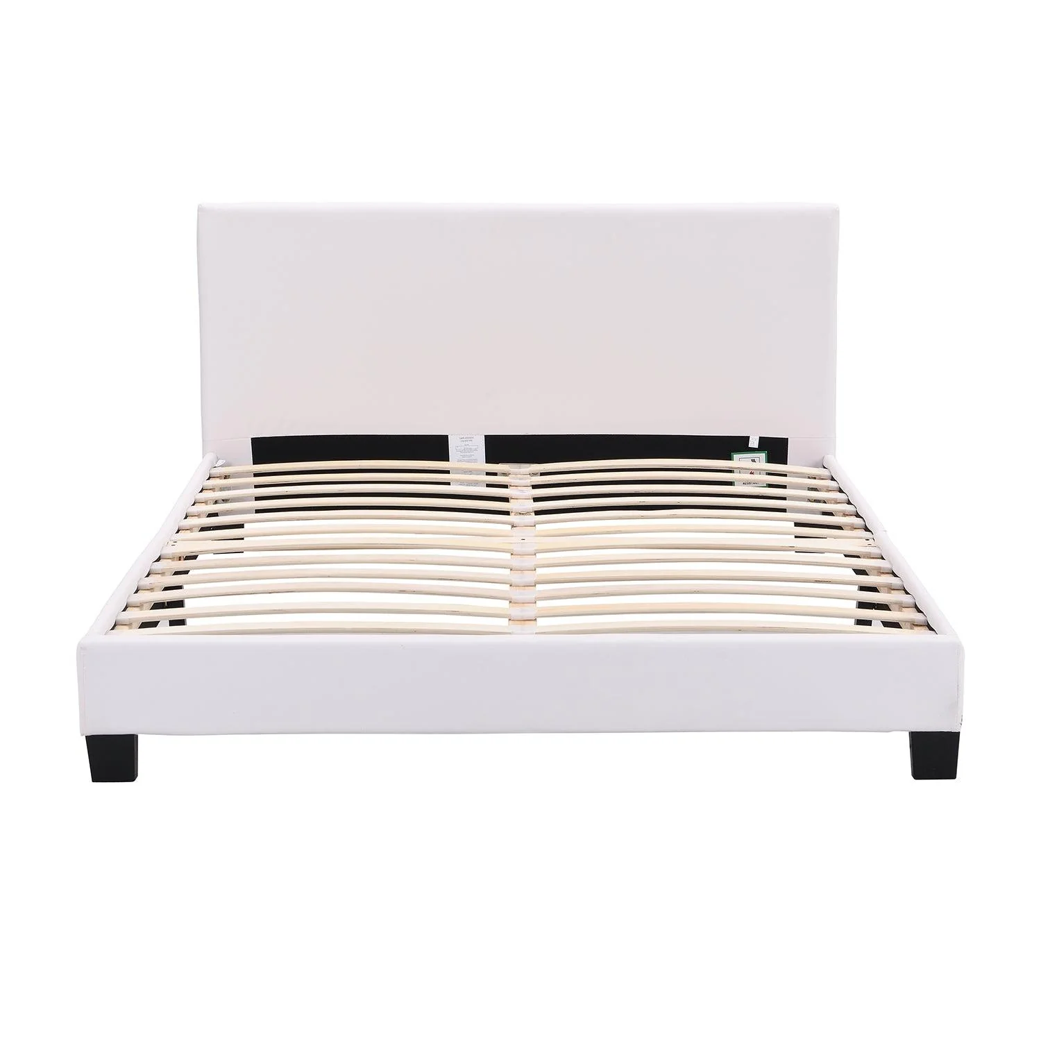 URSA White PU Leather Bed Frame with LED on Footend - Image 3