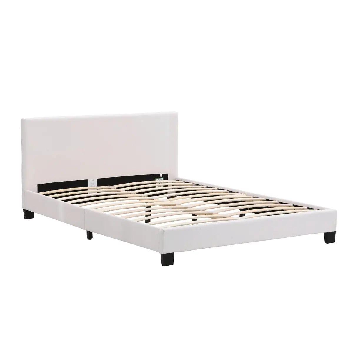URSA White PU Leather Bed Frame with LED on Footend - Image 4