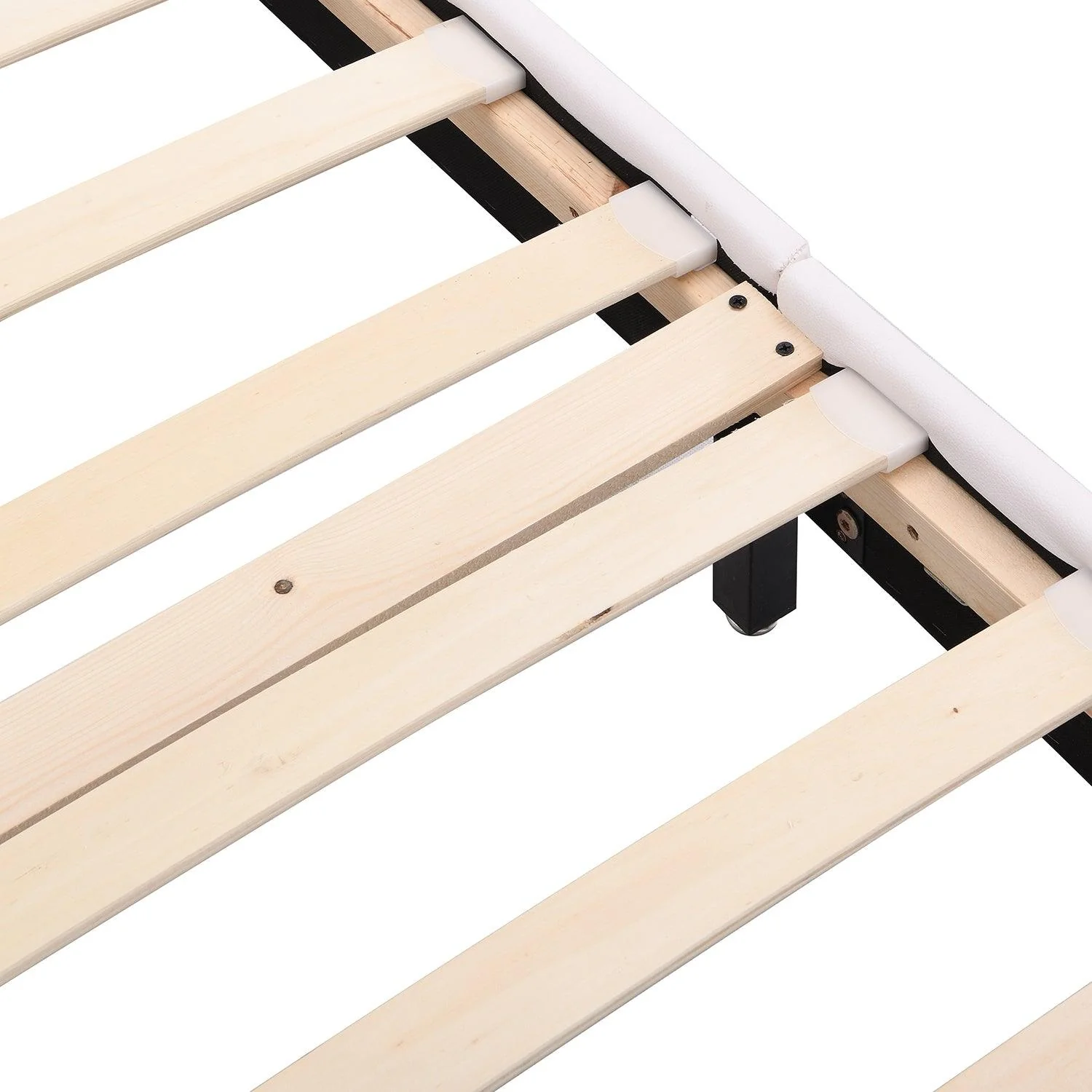 URSA White PU Leather Bed Frame with LED on Footend - Image 8