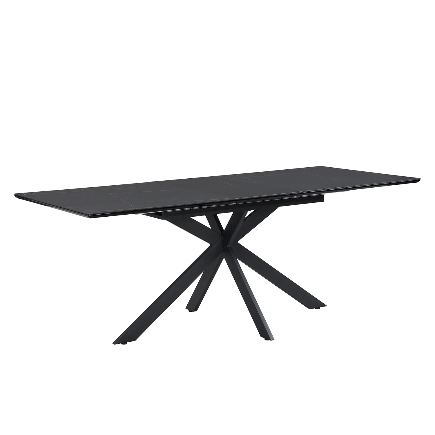 Varden Black Ceramic Extending Dining Table - Image 4