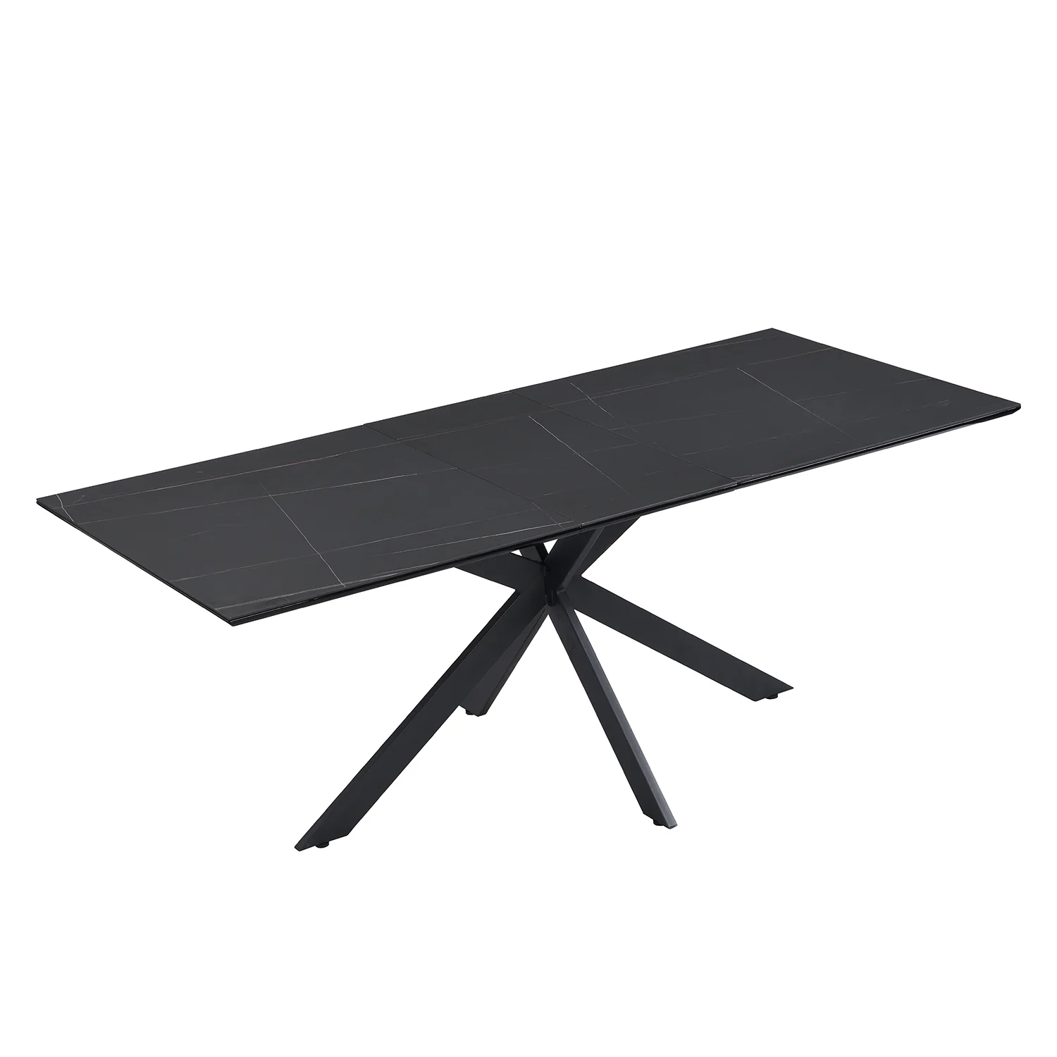 Varden Black Ceramic Extending Dining Table - Image 7