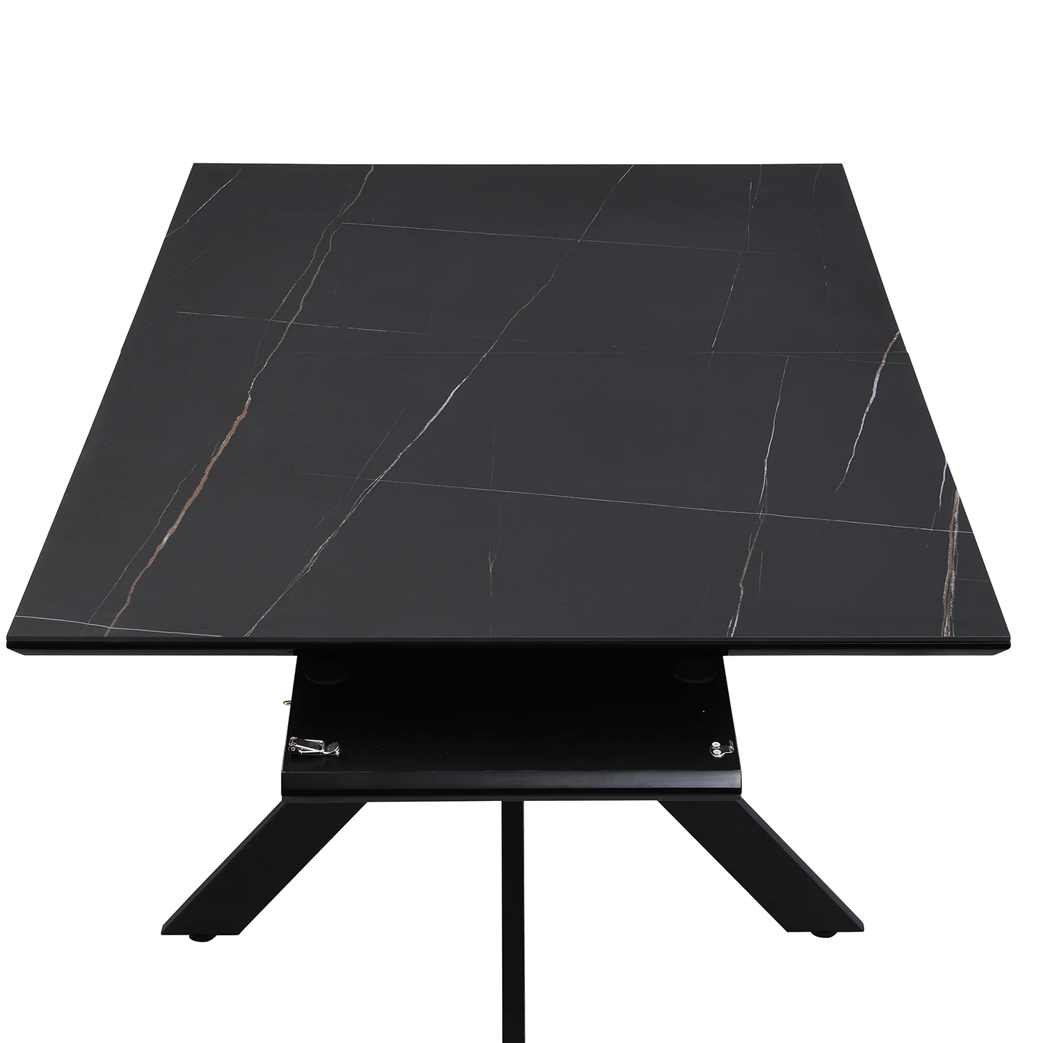 Varden Black Ceramic Extending Dining Table - Image 9