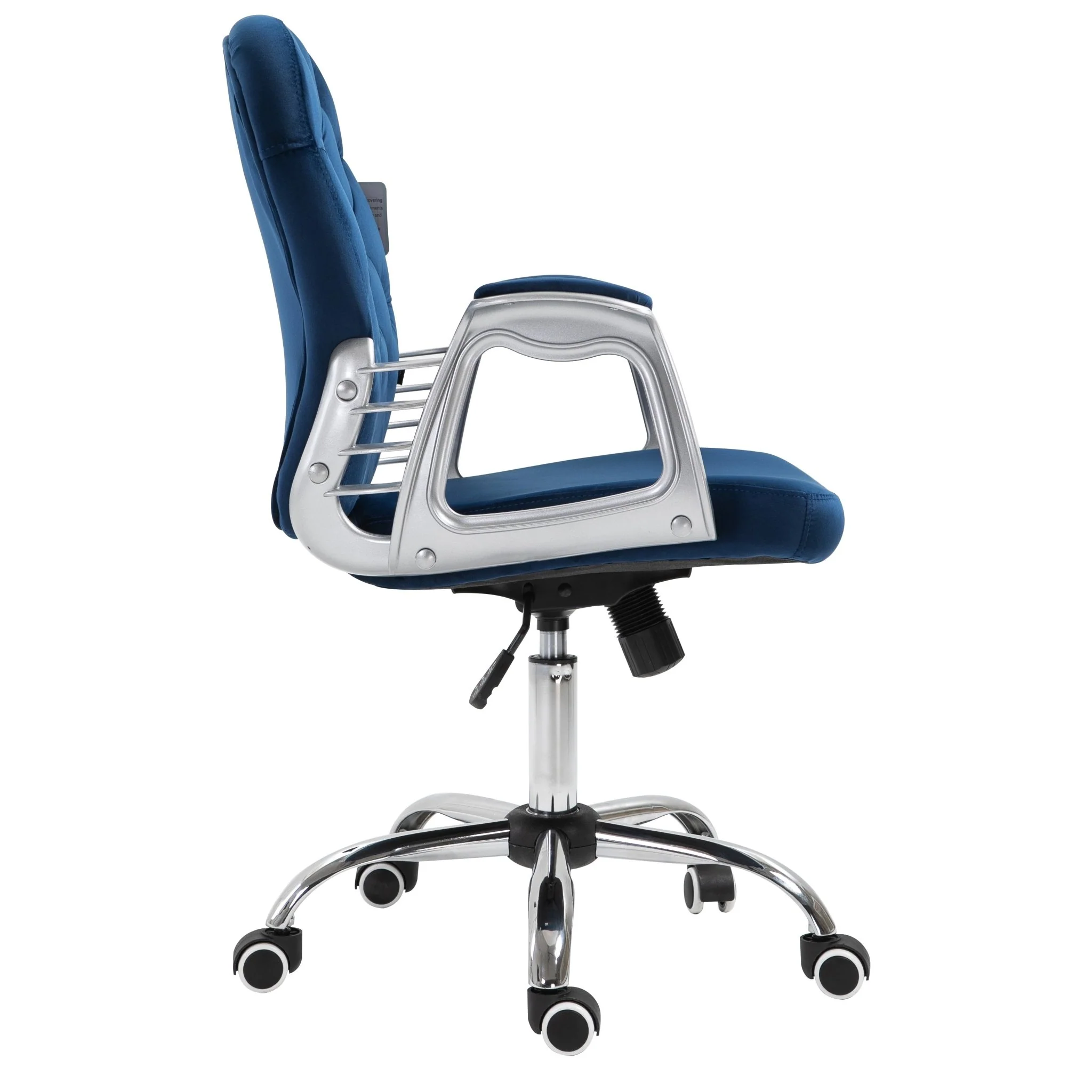 Blue Velvet Chesterfield Swivel Chair - Image 3