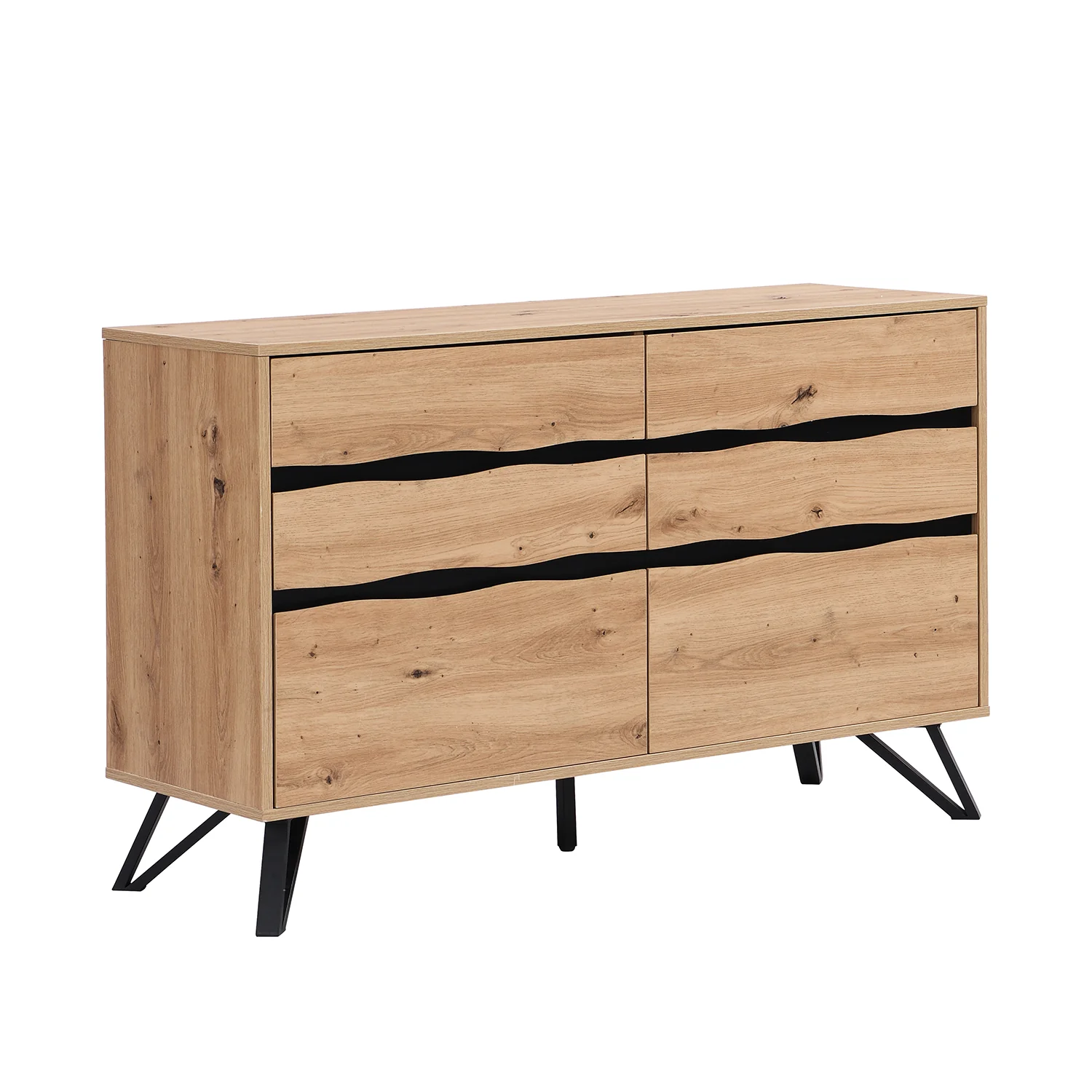 Weston Oak Effect 6 Drawer Chest of Drawers - Image 6