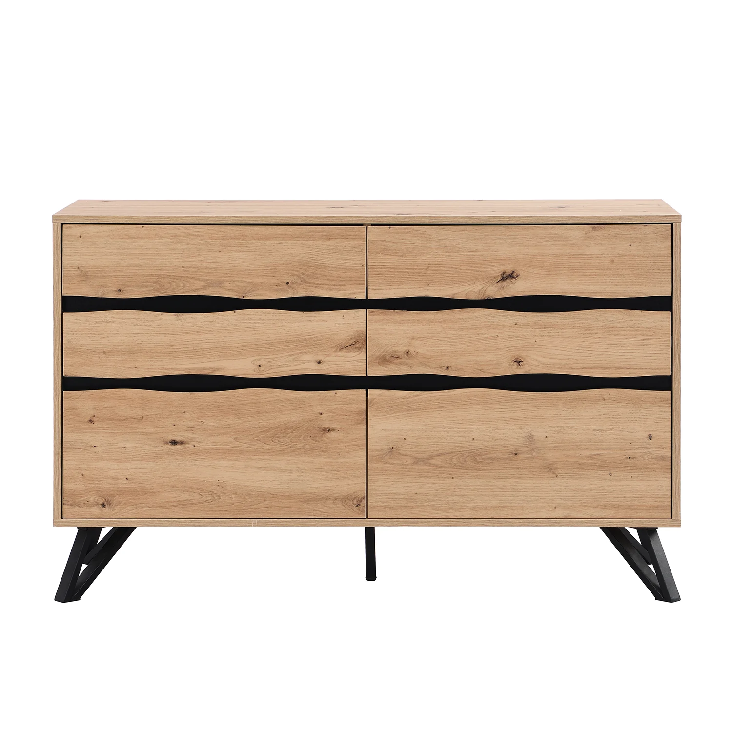 Weston Oak Effect 6 Drawer Chest of Drawers - Image 7